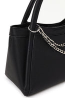 Woman Black Long-Strap Charm Shoulder Bag | Derimod Woman Black Long-Strap Charm Shoulder Bag | Derimod