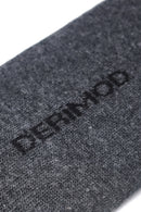 Men's Anthracite Cotton Booties Socks | Derimod Men's Anthracite Cotton Booties Socks | Derimod