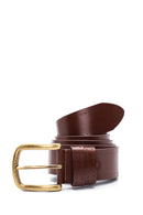 Men's Brown Leather Belt | Derimod Men's Brown Leather Belt | Derimod