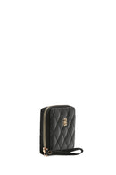 Women's Black Quilted Wallet | Derimod Women's Black Quilted Wallet | Derimod