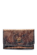 Women's Snakeskin Pattern Wallet | Derimod Women's Snakeskin Pattern Wallet | Derimod