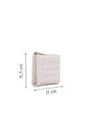 Women's Cream Knit Wallet | Derimod Women's Cream Knit Wallet | Derimod