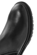 Women's Black Stoned Leather Chelsea Boots | Derimod Women's Black Stoned Leather Chelsea Boots | Derimod