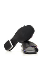 Women's Metal Heeled Colorful Stone Slippers | Derimod Women's Metal Heeled Colorful Stone Slippers | Derimod