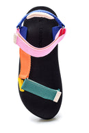 Women's Multicolored Flat Sandals | Derimod Women's Multicolored Flat Sandals | Derimod