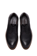 Men's Black Leather Printed Casual Shoes | Derimod Men's Black Leather Printed Casual Shoes | Derimod