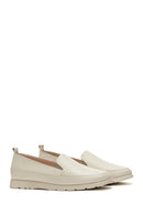 Kadın Bej Deri Comfort Loafer | Derimod Kadın Bej Deri Comfort Loafer | Derimod