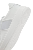 Erkek Beyaz Bağcıklı Deri Sneaker | Derimod Erkek Beyaz Bağcıklı Deri Sneaker | Derimod