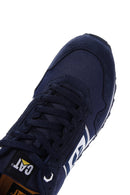 Caterpillar Men's Navy Blue Shelby Suede Leather Sneaker | Derimod Caterpillar Men's Navy Blue Shelby Suede Leather Sneaker | Derimod