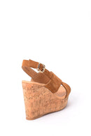 Women's Wedge Heeled Suede Sandals | Derimod Women's Wedge Heeled Suede Sandals | Derimod