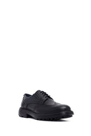 Men's Black Lace-Up Thick-Soled Leather Casual Shoe | Derimod Men's Black Lace-Up Thick-Soled Leather Casual Shoe | Derimod
