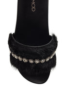 Women's Furry Stone Slippers | Derimod Women's Furry Stone Slippers | Derimod