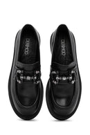 Kadın Siyah Tokalı Deri Maskülen Loafer | Derimod Kadın Siyah Tokalı Deri Maskülen Loafer | Derimod