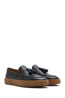 Erkek Siyah Püsküllü Deri Loafer | Derimod Erkek Siyah Püsküllü Deri Loafer | Derimod