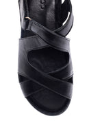 Women's Black Leather Comfort Sandals | Derimod Women's Black Leather Comfort Sandals | Derimod