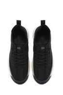 Erkek Siyah Bağcıklı Kumaş Sneaker | Derimod Erkek Siyah Bağcıklı Kumaş Sneaker | Derimod