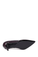 Women's Burgundy Thin Heeled Patent Leather Stiletto | Derimod Women's Burgundy Thin Heeled Patent Leather Stiletto | Derimod