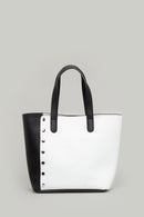 Black-White Women's Shoulder Bag | Derimod Black-White Women's Shoulder Bag | Derimod
