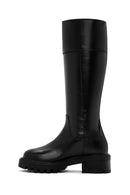 Women's Black Thick Soled Casual Leather Boots | Derimod Women's Black Thick Soled Casual Leather Boots | Derimod