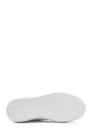 Women's White Lace-Up Leather Sneaker | Derimod Women's White Lace-Up Leather Sneaker | Derimod