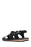 Women's Black Ankle Strap Leather Bodrum Sandals | Derimod Women's Black Ankle Strap Leather Bodrum Sandals | Derimod