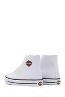 Harley Davidson Kadın Beyaz Pittsburgh Bilekli Sneaker | Derimod Harley Davidson Kadın Beyaz Pittsburgh Bilekli Sneaker | Derimod