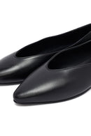 Woman Black Leather Babet | Derimod Woman Black Leather Babet | Derimod