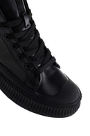 Erkek Siyah Deri Bilekli Sneaker | Derimod Erkek Siyah Deri Bilekli Sneaker | Derimod