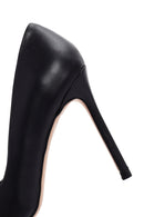 Kadın Siyah İnce Topuklu Deri Stiletto | Derimod Kadın Siyah İnce Topuklu Deri Stiletto | Derimod