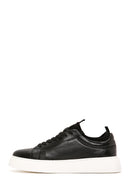 Men's Black Lace-up Leather Sneaker | Derimod Men's Black Lace-up Leather Sneaker | Derimod