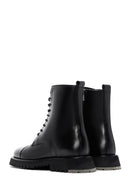Men's Black Leather Zippered Boots | Derimod Men's Black Leather Zippered Boots | Derimod