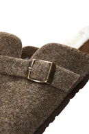 Women's Mink Flat Slippers | Derimod Women's Mink Flat Slippers | Derimod