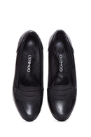Women's Black Leather Wedge Heeled Shoes | Derimod Women's Black Leather Wedge Heeled Shoes | Derimod