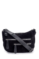 Women's Suede Detailed Shoulder Bag | Derimod Women's Suede Detailed Shoulder Bag | Derimod
