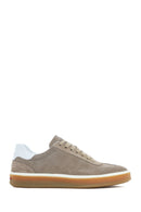 Men's Beige Lace-Up Suede Leather Sneaker | Derimod Men's Beige Lace-Up Suede Leather Sneaker | Derimod