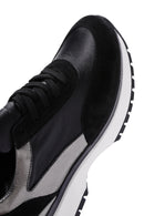 Women's Black Lace-Up Leather Sneaker | Derimod Women's Black Lace-Up Leather Sneaker | Derimod