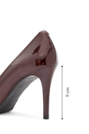 Kadın Bordo İnce Topuklu Rugan Deri Stiletto | Derimod Kadın Bordo İnce Topuklu Rugan Deri Stiletto | Derimod
