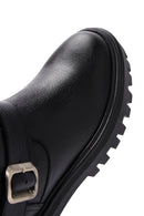Women's Black Leather Buckle Boots | Derimod Women's Black Leather Buckle Boots | Derimod