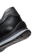 Erkek Siyah Deri Casual Sneaker | Derimod Erkek Siyah Deri Casual Sneaker | Derimod