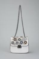 Women's Crossbody Bag with Flower Detail | Derimod Women's Crossbody Bag with Flower Detail | Derimod