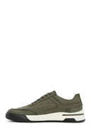Male Green Lace-Up Nubuck Leather Sneaker | Derimod Male Green Lace-Up Nubuck Leather Sneaker | Derimod