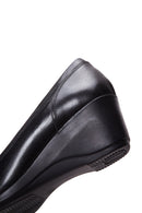Women's Black Leather Wedge Heeled Shoes | Derimod Women's Black Leather Wedge Heeled Shoes | Derimod