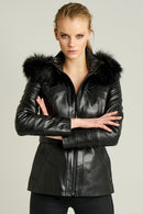 Carmela Women's Leather Jacket | Derimod Carmela Women's Leather Jacket | Derimod