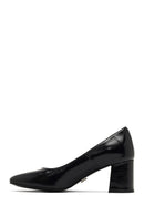 Women's Black Thick Heeled Leather Shoes | Derimod Women's Black Thick Heeled Leather Shoes | Derimod