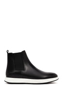 Men's Black Leather Chelsea Sport Boot | Derimod Men's Black Leather Chelsea Sport Boot | Derimod
