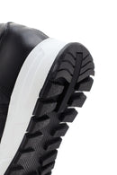 Women's Black Thick Soled Leather Sneaker | Derimod Women's Black Thick Soled Leather Sneaker | Derimod
