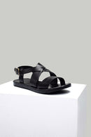 Black Men's Leather Sandals | Derimod Black Men's Leather Sandals | Derimod