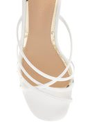 Women's White Printed Heeled Slippers | Derimod Women's White Printed Heeled Slippers | Derimod