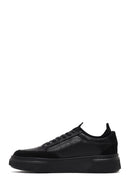 Erkek Siyah Bağcıklı Kalın Tabanlı Deri Sneaker | Derimod Erkek Siyah Bağcıklı Kalın Tabanlı Deri Sneaker | Derimod