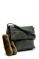 Women's Plush Detailed Crossbody Bag | Derimod Women's Plush Detailed Crossbody Bag | Derimod